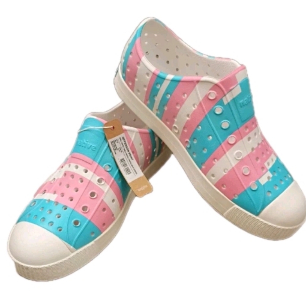Native Kids Water Shoes - Pink and Teal Size 2 NWOB